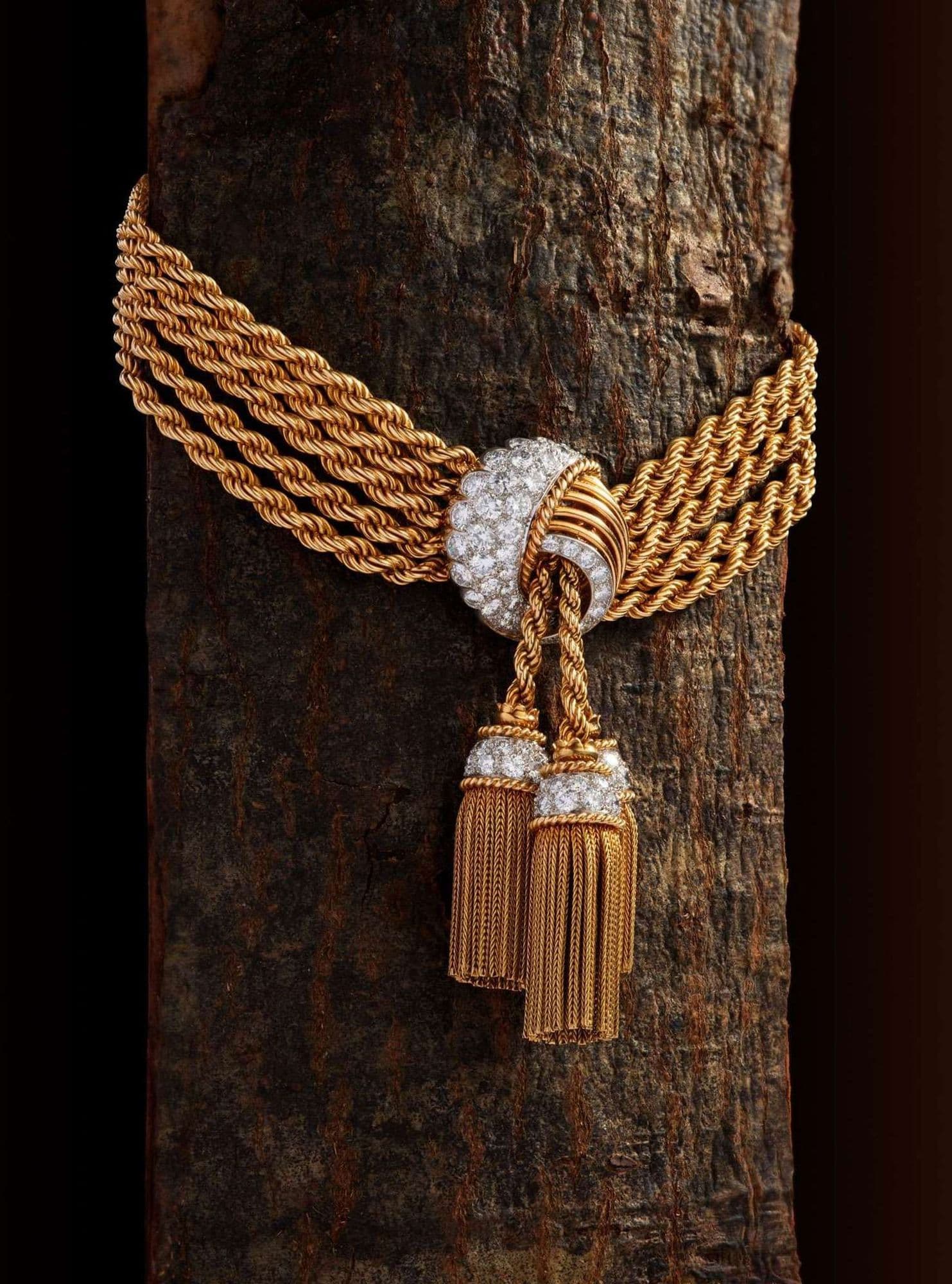 A 1950s Cartier Diamond Tassel Bracelet